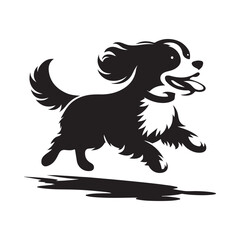Charlie dog Silhouette Vector with white solid background