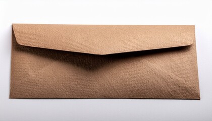 A plain brown envelope, isolated on white.