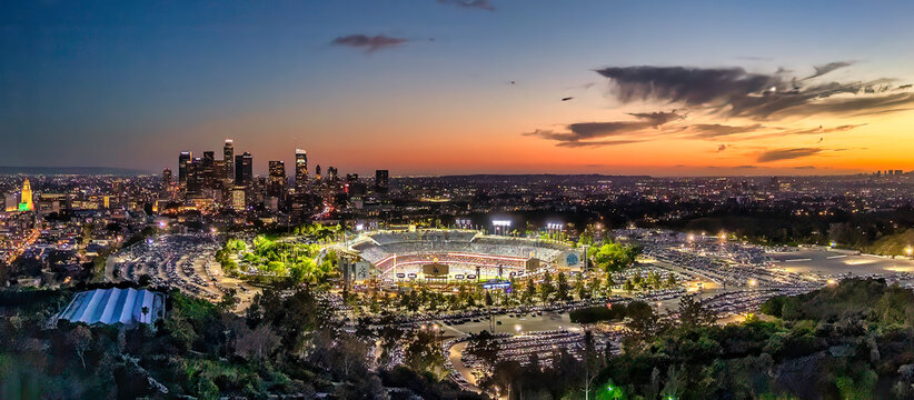 Los Angeles Dodger Game at sunset