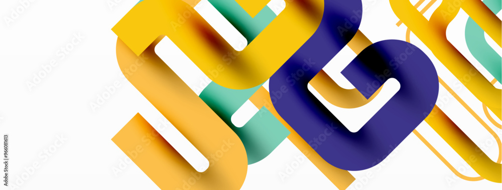 Poster wave lines minimal abstract background