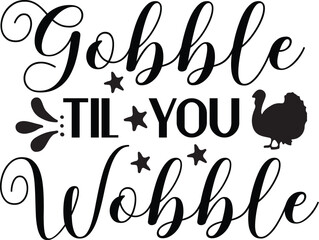 Thanksgiving SVG Vector Typography Design, illustration, eps