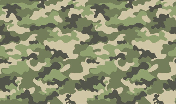 
green camouflage background, classic light pattern, trendy military design