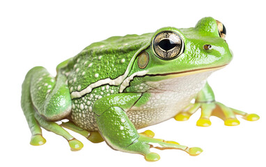 Obraz premium Green Tree Frog on transparent background, png 