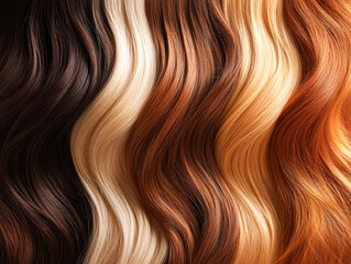Fototapeta premium A close up of a woman's hair with a variety of colors