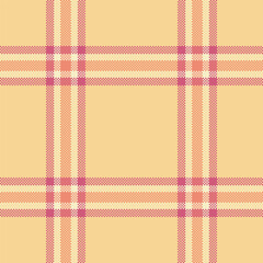 Japanese background plaid check, sample pattern texture fabric. Valentines day vector tartan textile seamless in amber and red colors.