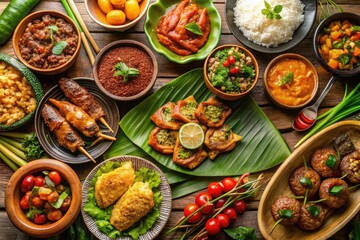 Mouthwatering Filipino Cuisine Featuring A Delectable Spread Of Aromatic Dishes, Vibrant Colors, And Traditional Flavors.