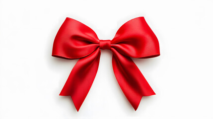 Fototapeta premium Decorative Red bow isolated on white background 