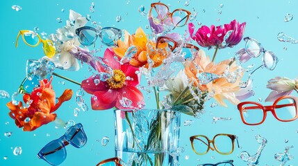Stunning bouquet made entirely of eyeglasses.