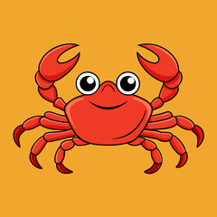 Fototapeta premium vector illustration of red crab
