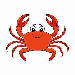 vector illustration of red crab