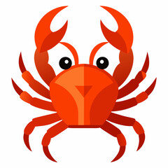vector illustration of red crab