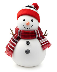 Cute Snowman isolated on white background	