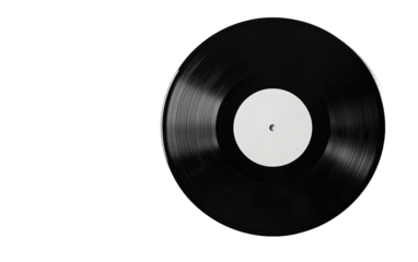 Vector vinyl record on transparent background, png	