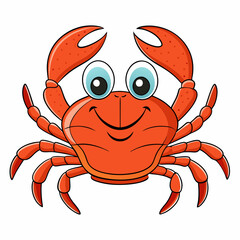 vector illustration of red crab