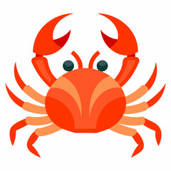 vector illustration of red crab