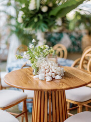 coastal table top decor for party