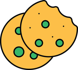 Delicious Cookies Icon Illustration Representing Christmas Treats, Festive Baking, and Holiday Cheer