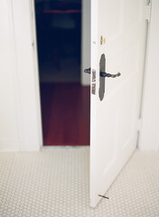open bathroom door