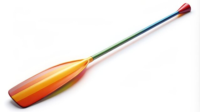 recommend clip art: A sleek, modern oar with a clean design and vibrant colors, isolated on a white background, symbolizing adventure,