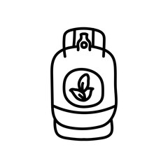 Bio Gas Outline Icon, Vector illustration