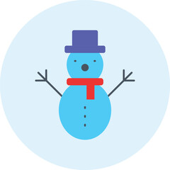 Charming Snowman Icon Illustration Capturing the Holiday Spirit and Festive Winter Joy