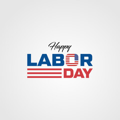 logo Happy labor day celebration  usa american logo design element vector suistable for labor day celebration