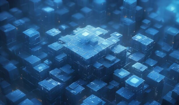 Abstract Tech Cube Background