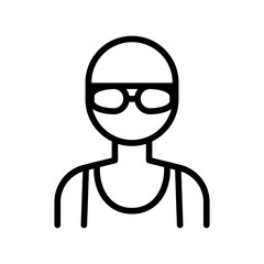 Woman swimmer icon