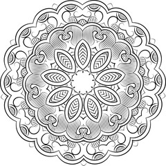 mandala pattern. used for coloring, design wallpapers, tile pattern. paint shirt, greeting card, sticker, lace pattern and tattoo. decoration interior design. wall art decor. white background