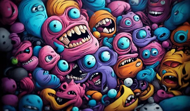 Colorful Monster Mash-Up