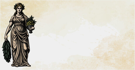 Statue lady of justice vintage background