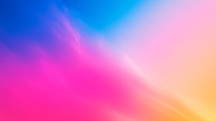 Obraz premium Vibrant gradient of colors blending from pink to blue with a soft, diffuse quality, perfect for a background