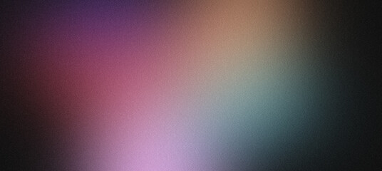 Abstract grainy texture background fading from purple to green with bright center