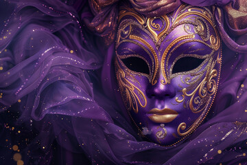 Naklejka premium Beautiful greeting card with bright holiday composition for happy celebrate mardi gras