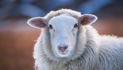 Obraz premium Show a beautiful sheep named Snow with fluffy white wool and gentle eyes