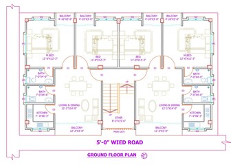 Architectural Floor plan Typical Autocad Floor Plan, 2D Drawing, House design