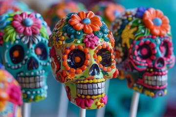 Beautiful greeting card with bright holiday composition for happy to joy celebrate dia de muertos