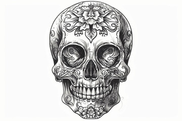 Beautiful greeting card with bright holiday composition for happy to joy celebrate dia de muertos