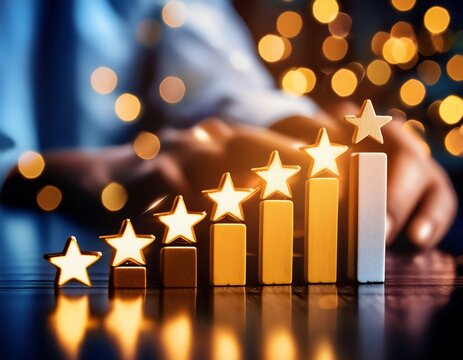 Rating chart, representing analysis, feedback, and performance.