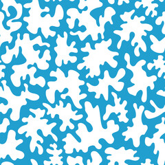 Seamless blue-white pattern with shapes
