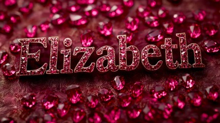 Ruby Crystal personalized name postcard perfect for decor.