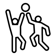 Playing basketball icon