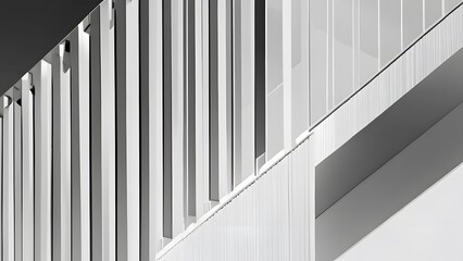 Obraz premium Clean abstract image of minimalist architectural lines, with sharp angles and geometric design, perfect for modern and industrial-themed visuals.
