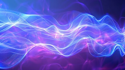 Abstract Purple and Blue Waves