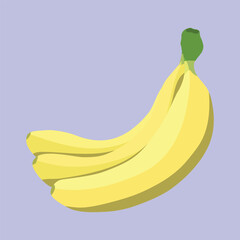 Illustration of yellow bananas.