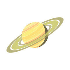 Illustration of Saturn with its beautiful rings.