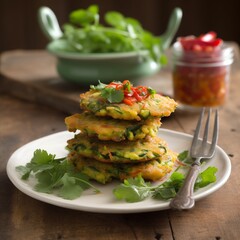 Vegan Zucchini Fritters with Fresh Salad &ndash; A Light and Flavorful Meal