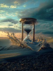 Time is running out. Nothing last forever. Urgency concept