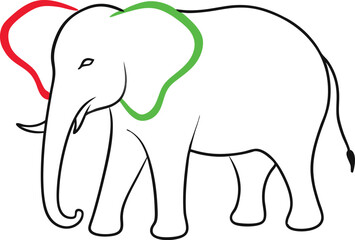 Adorable Smiling Elephant with Big Ears Vector Art for Fun and Creativity
