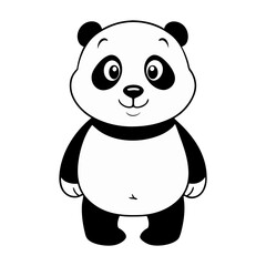 panda cute cartoon VECTOR